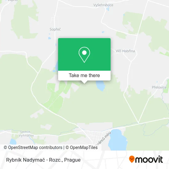 Карта Rybník Nadymač - Rozc.