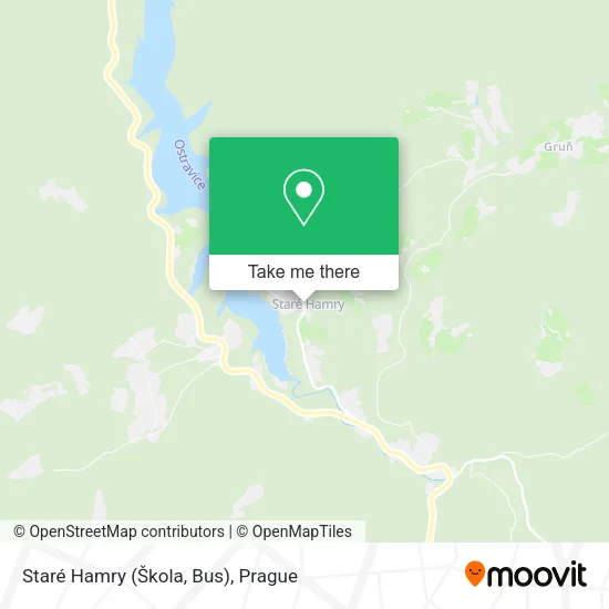 Staré Hamry (Škola, Bus) map