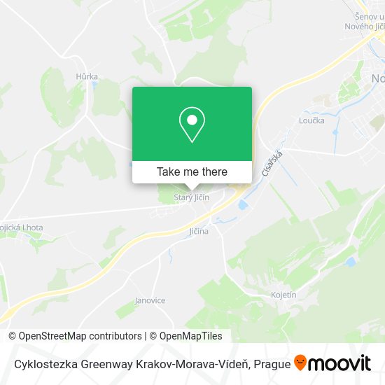 Cyklostezka Greenway Krakov-Morava-Vídeň map