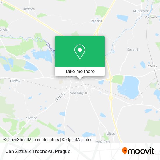 Jan Žižka Z Trocnova map