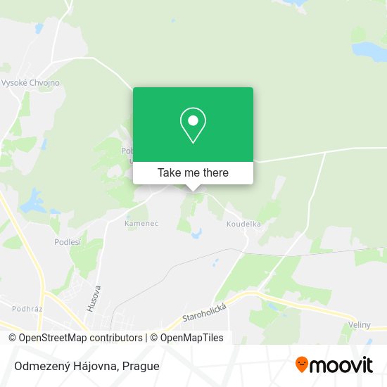 Odmezený Hájovna map