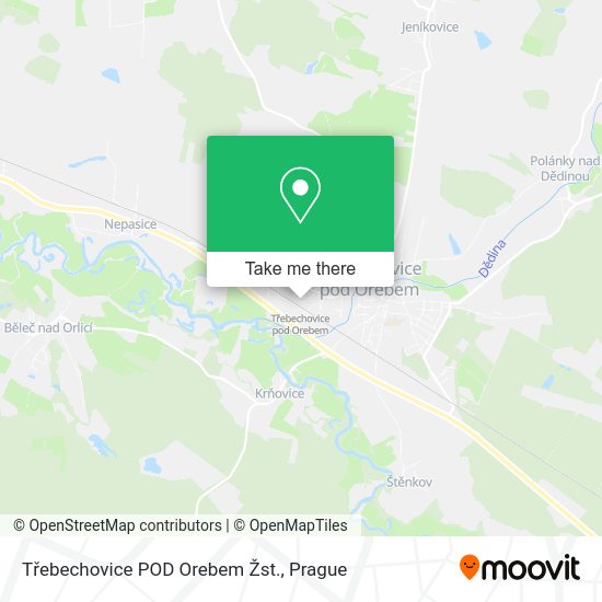 Třebechovice POD Orebem Žst. map