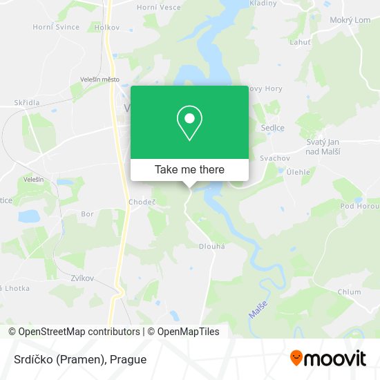 Srdíčko (Pramen) map