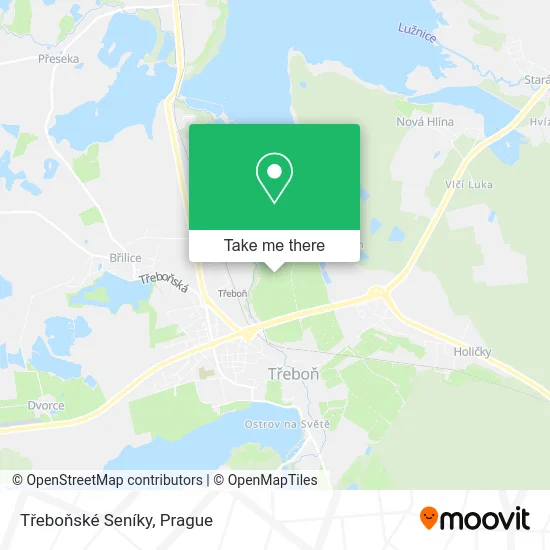 Карта Třeboňské Seníky