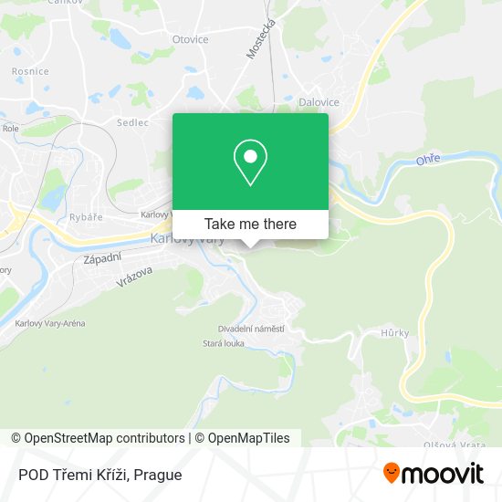 POD Třemi Kříži map