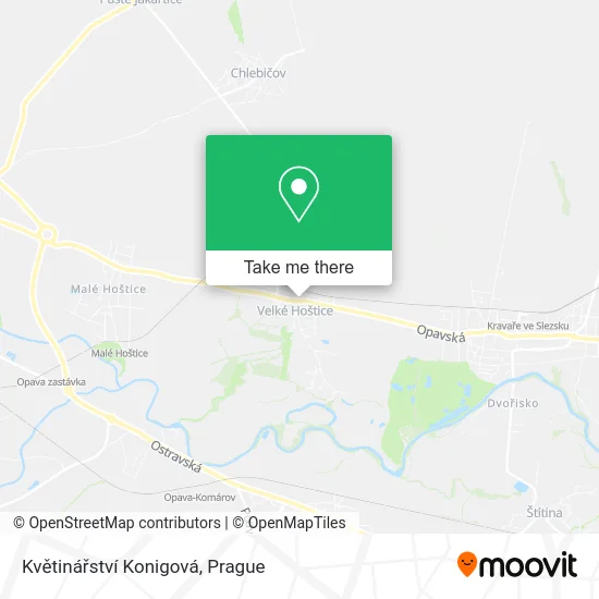 Květinářství Konigová map