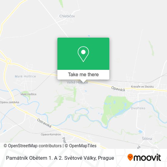 Památník Obětem 1. A 2. Světové Války map