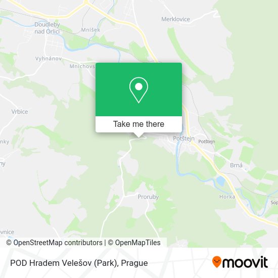 POD Hradem Velešov (Park) map