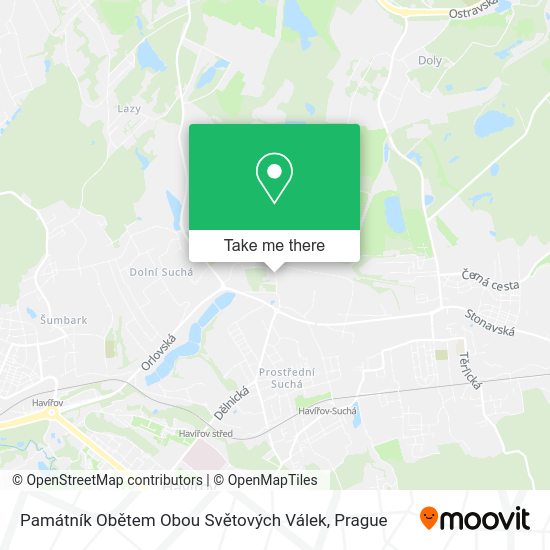 Památník Obětem Obou Světových Válek map