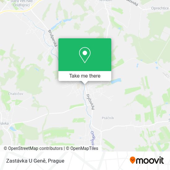 Карта Zastávka U Geně