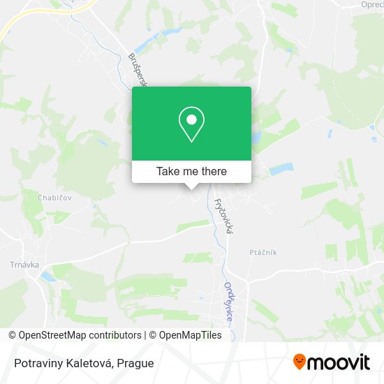 Карта Potraviny Kaletová