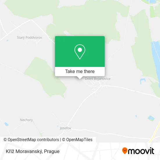 Kříž Moravanský map
