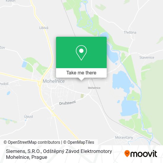 Siemens, S.R.O., Odštěpný Závod Elektromotory Mohelnice map