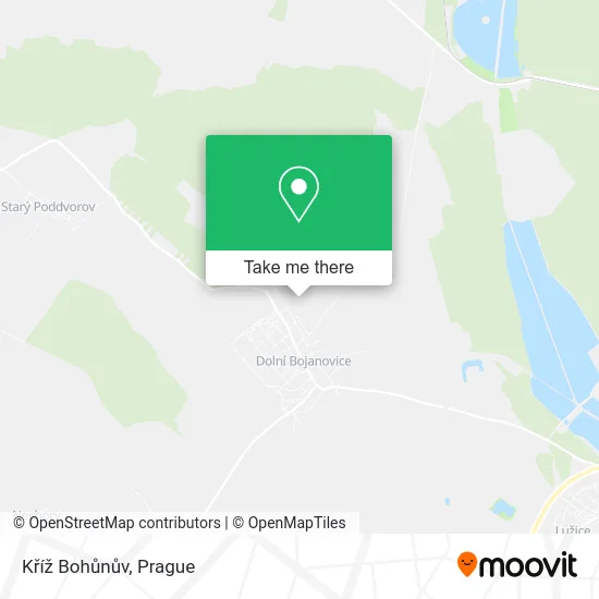 Kříž Bohůnův map
