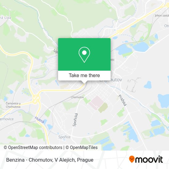 Benzina - Chomutov, V Alejích map