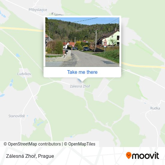 Zálesná Zhoř map