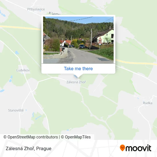 Карта Zálesná Zhoř