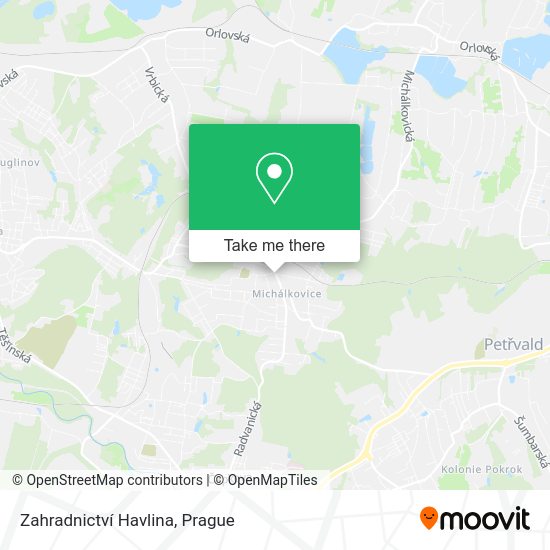 Zahradnictví Havlina map