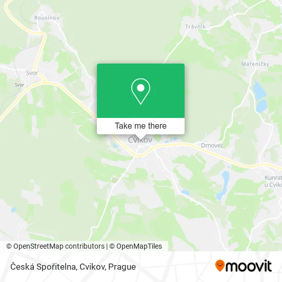 Карта Česká Spořitelna, Cvikov