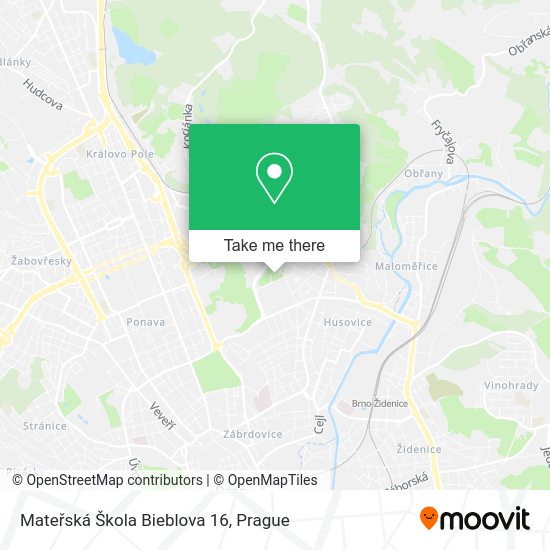 Mateřská Škola Bieblova 16 map