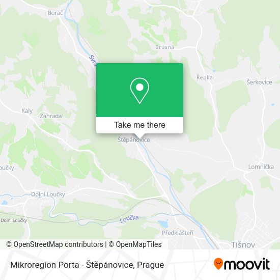 Mikroregion Porta - Štěpánovice map