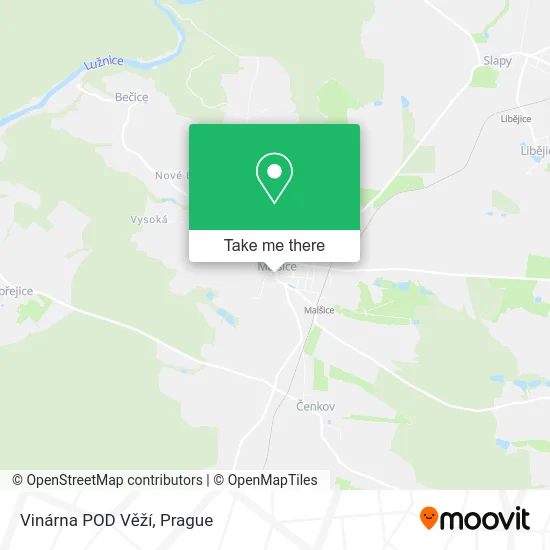 Карта Vinárna POD Věží
