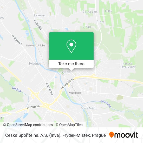 Česká Spořitelna, A.S. (Inva), Frýdek-Místek map