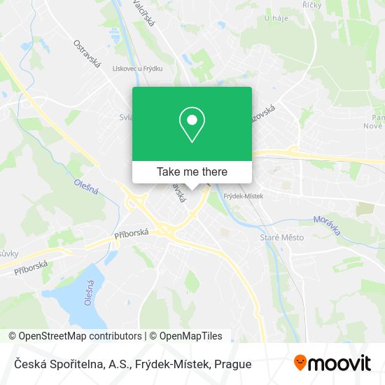 Česká Spořitelna, A.S., Frýdek-Místek map