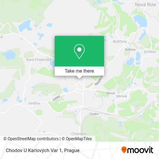 Chodov U Karlových Var 1 map