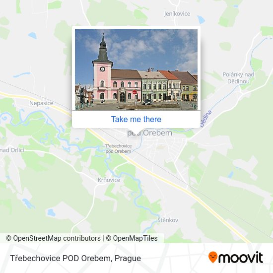 Třebechovice POD Orebem map