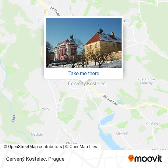 Карта Červený Kostelec