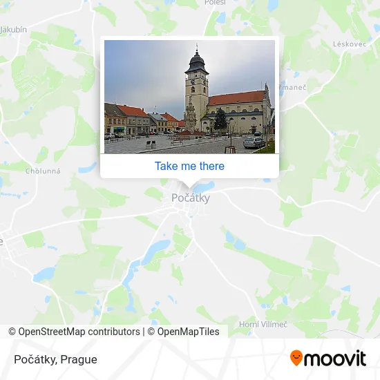 Карта Počátky