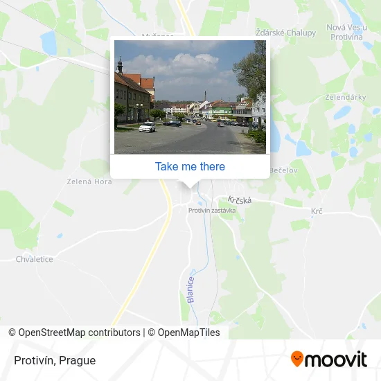 Карта Protivín