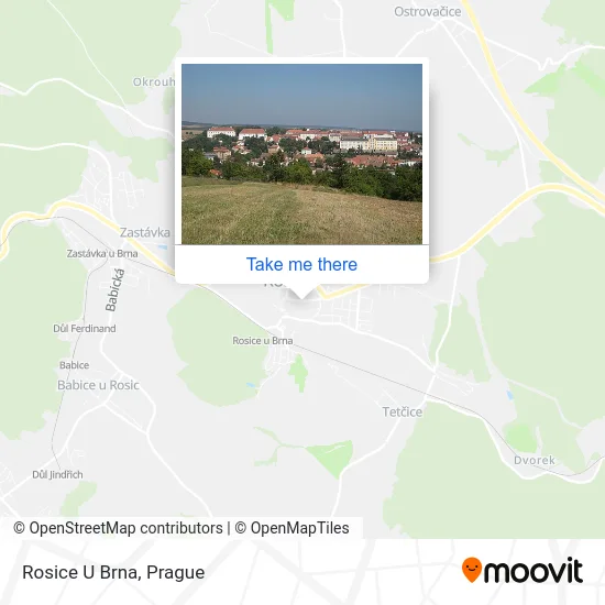 Карта Rosice U Brna