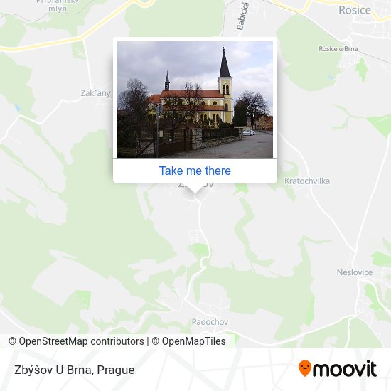 Zbýšov U Brna map