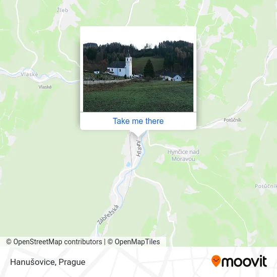 Карта Hanušovice