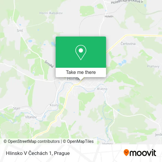 Карта Hlinsko V Čechách 1