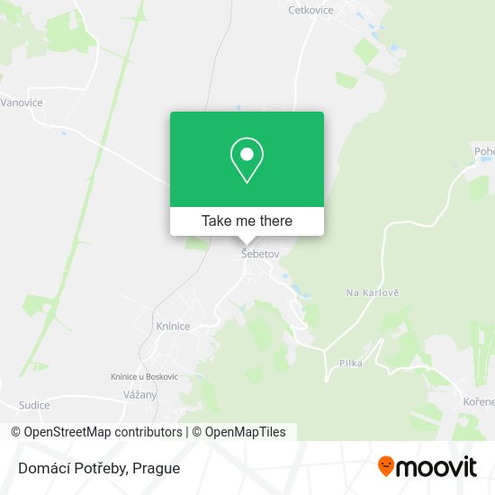 Domácí Potřeby map