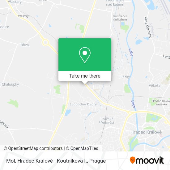 Mol, Hradec Králové - Koutníkova I. map