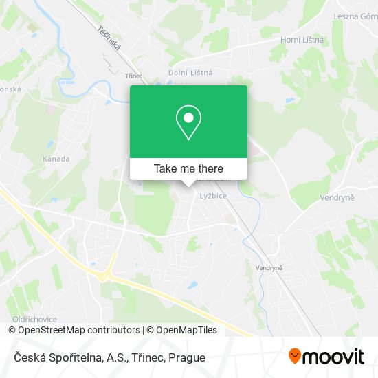 Česká Spořitelna, A.S., Třinec map