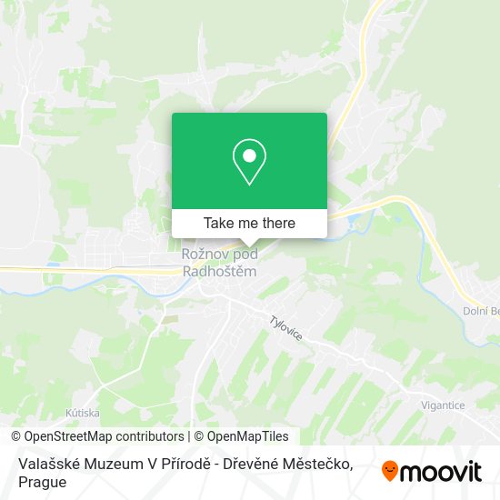 Valašské Muzeum V Přírodě - Dřevěné Městečko map