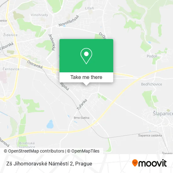 Карта Zš Jihomoravské Náměstí 2
