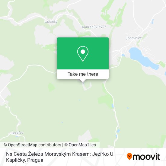 Ns Cesta Železa Moravským Krasem: Jezírko U Kapličky map
