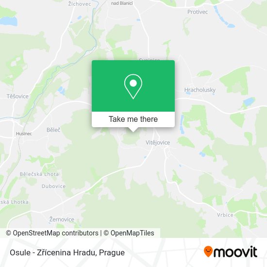 Osule - Zřícenina Hradu map