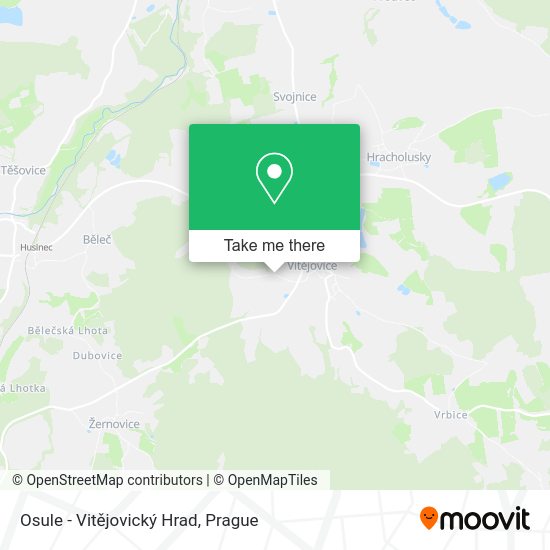 Osule - Vitějovický Hrad map