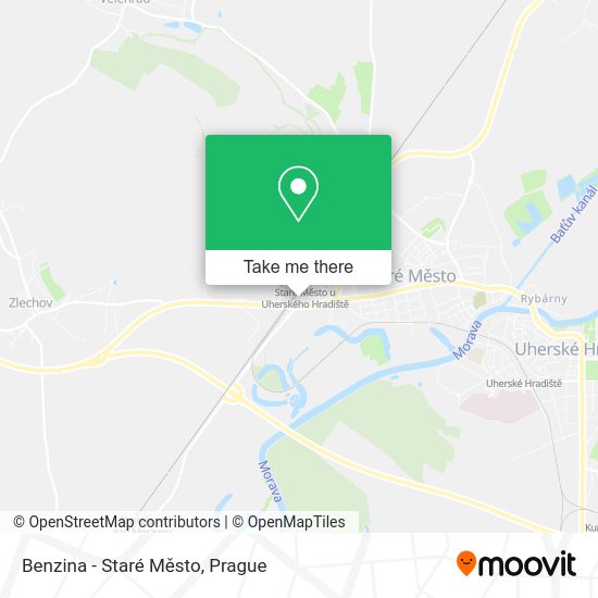 Benzina - Staré Město map