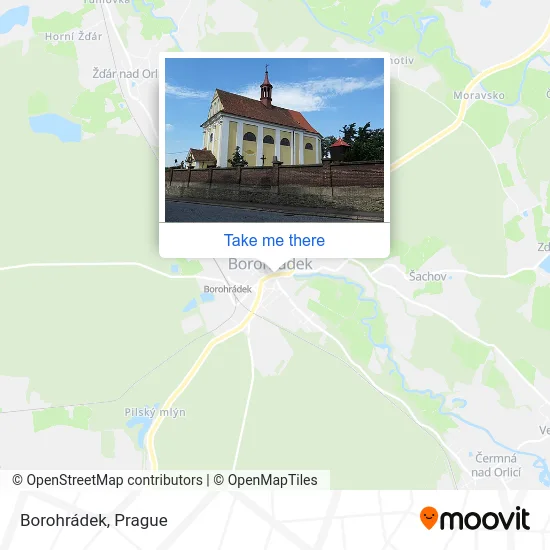Карта Borohrádek