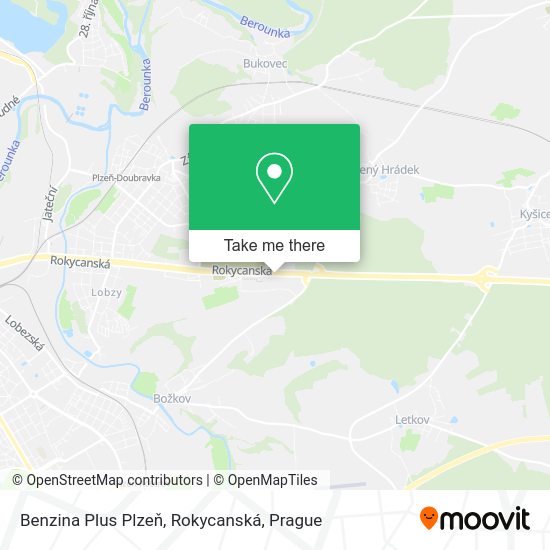 Benzina Plus Plzeň, Rokycanská map