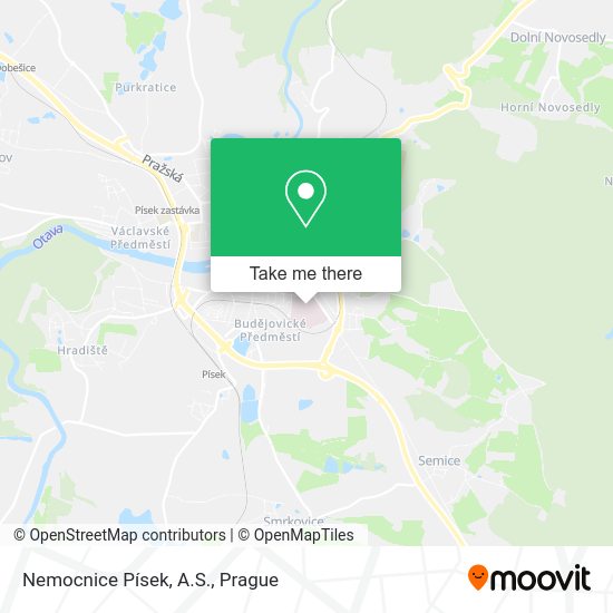 Nemocnice Písek, A.S. map