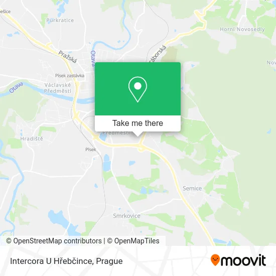 Карта Intercora U Hřebčince